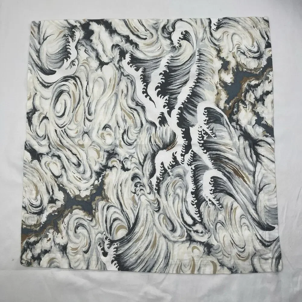 Pottery Barn cotton-linen marbled print napkins, set of 4, dinner, party, lunch.